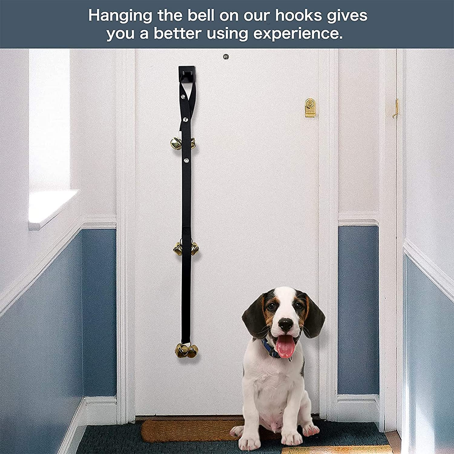 Pack of 2 Upgraded Puppy Bells Doorbells for Door Knob