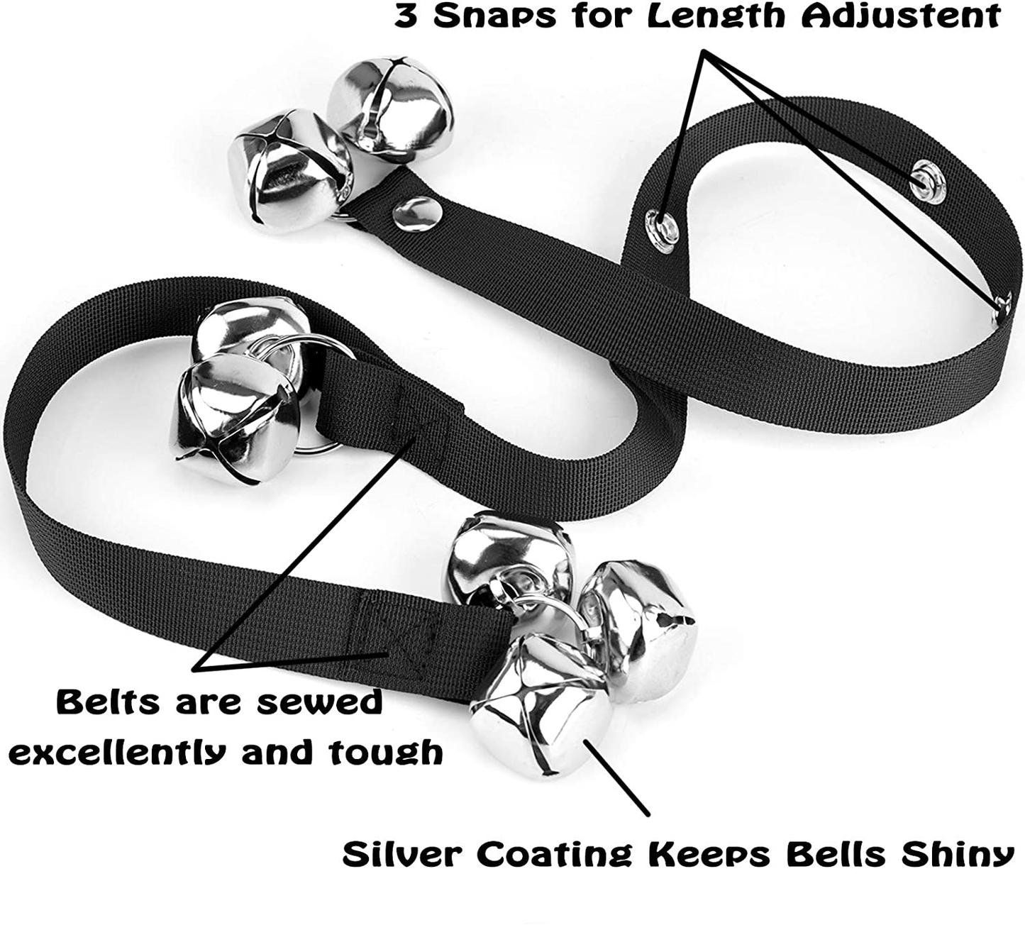 Pack of 2 Upgraded Puppy Bells Doorbells for Door Knob