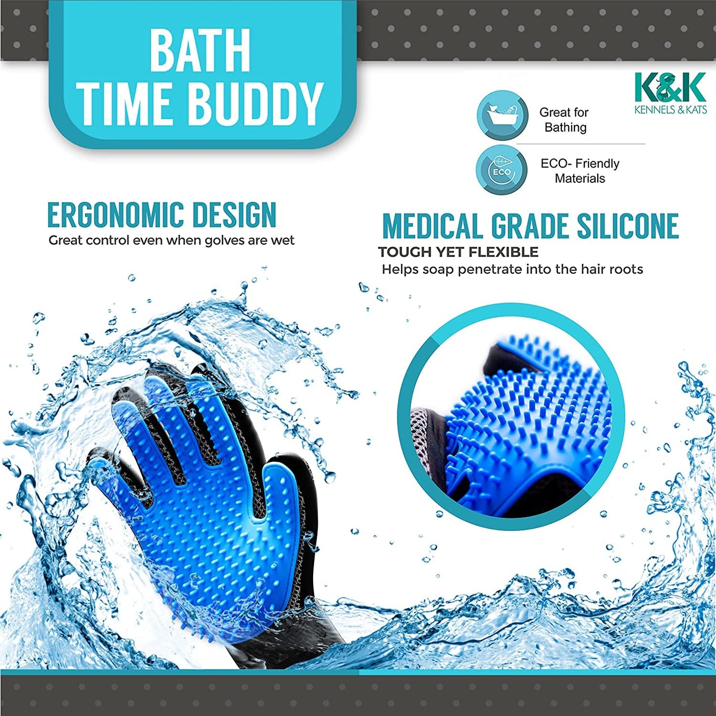 Grooming Glove | Deshedding Glove for Easy, Mess-Free Grooming
