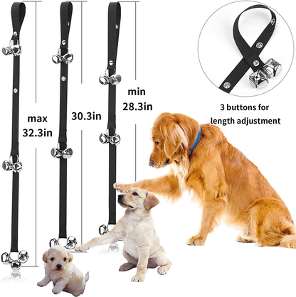 Pack of 2 Upgraded Puppy Bells Doorbells for Door Knob