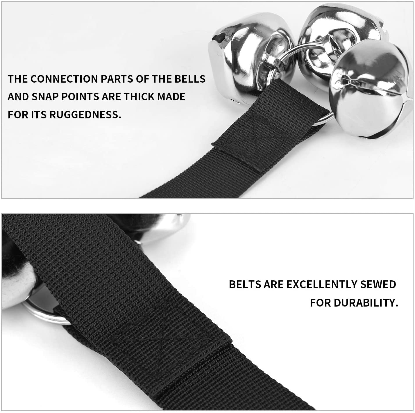 Pack of 2 Upgraded Puppy Bells Doorbells for Door Knob