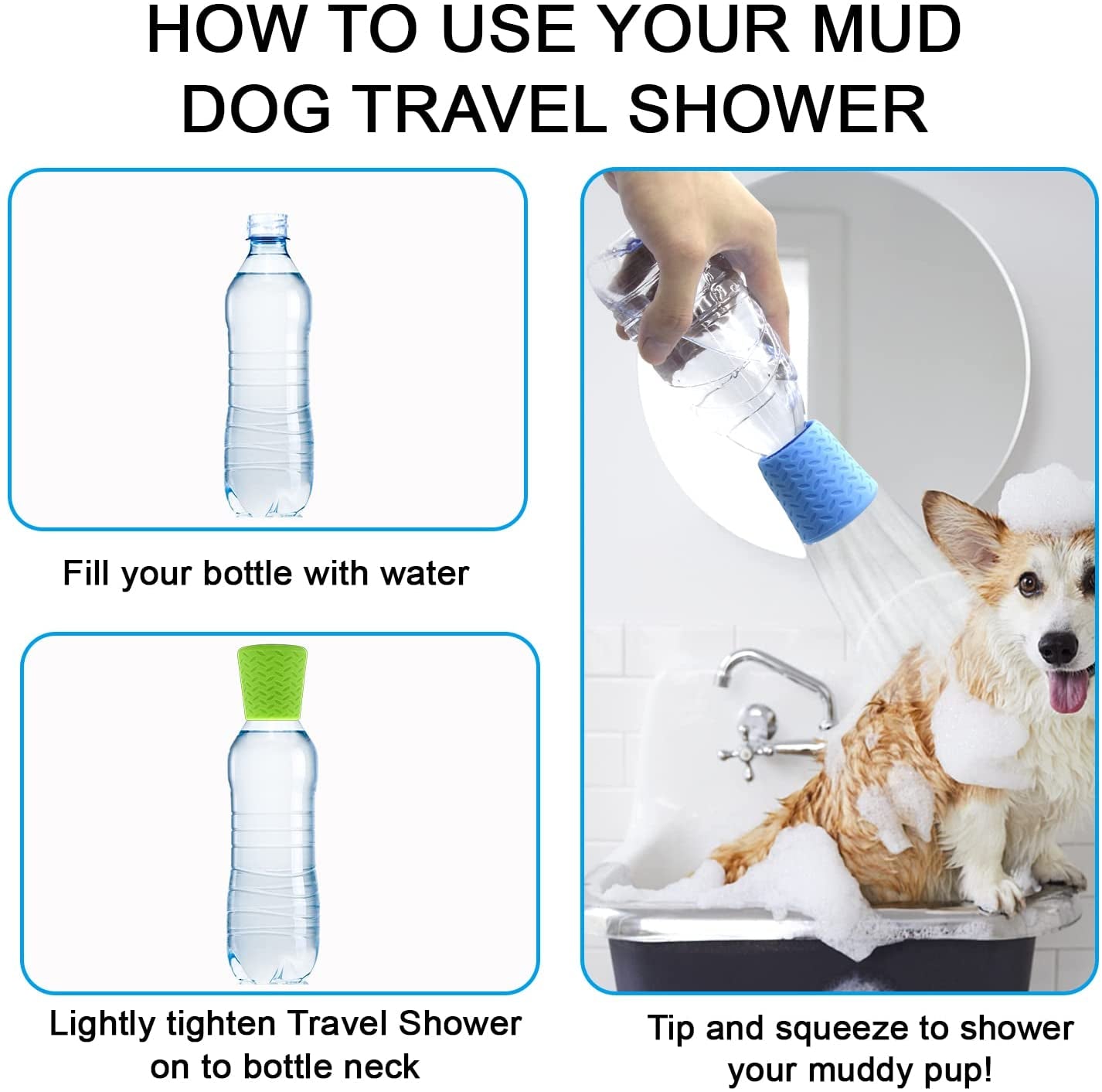 Silicone Dogs Shower Sprayer Head Attachment