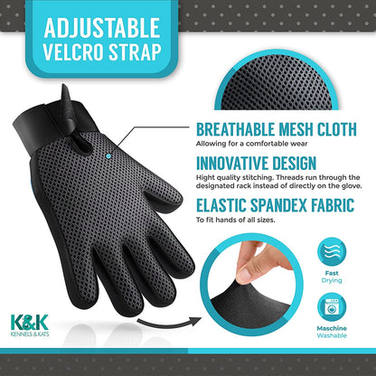 Grooming Glove | Deshedding Glove for Easy, Mess-Free Grooming