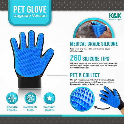 Grooming Glove | Deshedding Glove for Easy, Mess-Free Grooming