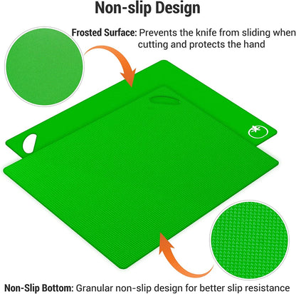 Kitchen Plastic Cutting Board Set – Extra Thick & Non-Slip